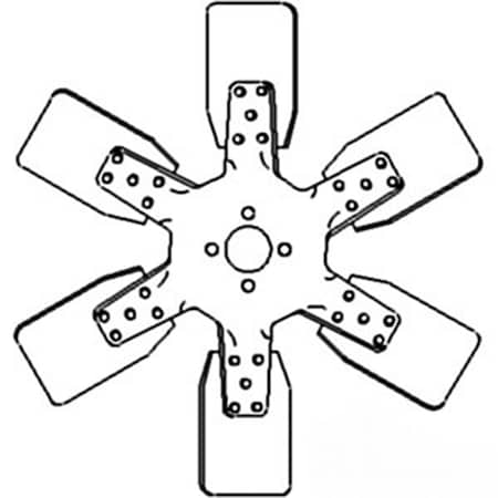 Aftermarket New 6 Blade Fan Fits CaseIH Tractor Models 574 674 784 2500A Plus 84355C1